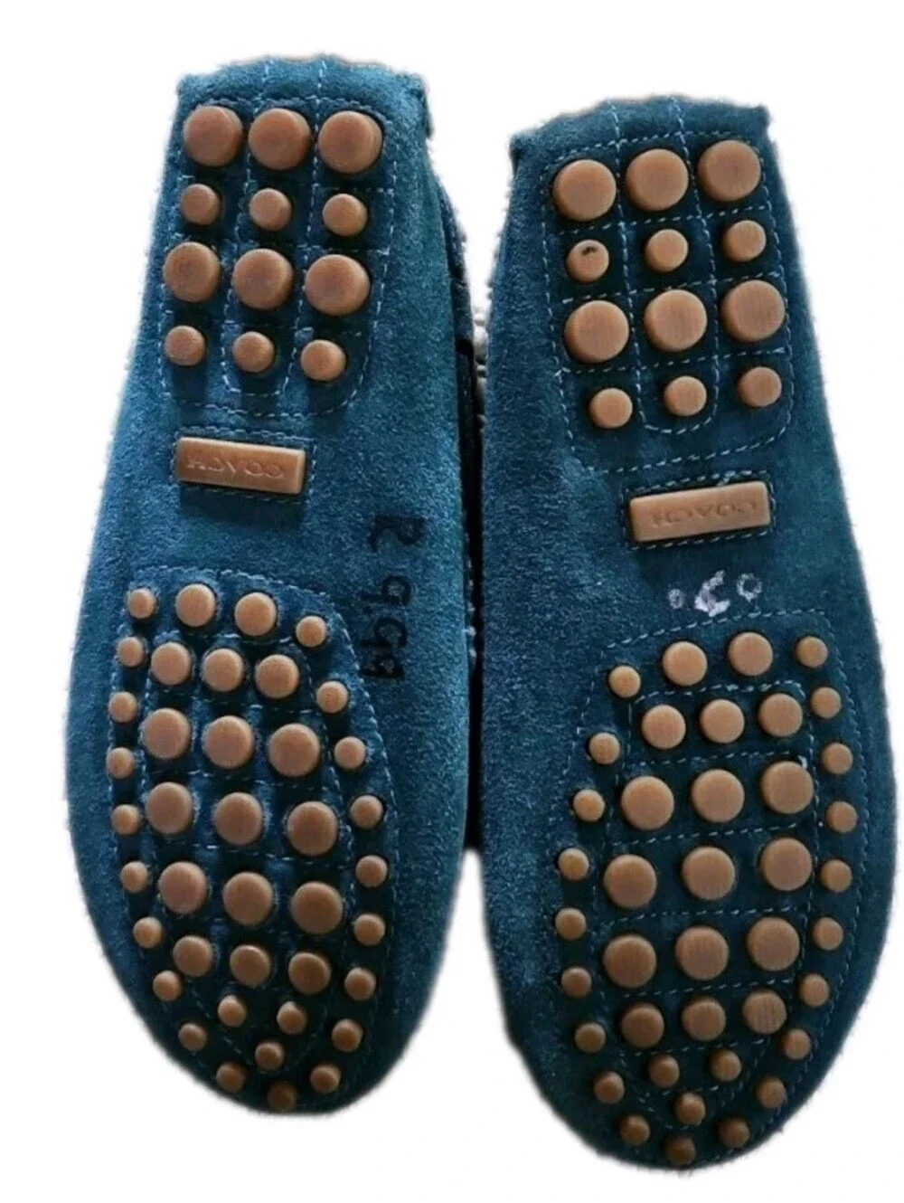 Coach Forest Green Suede Tassel Driving Moccasins Loafers NWOT Women's 5.5